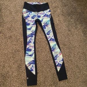 Athleta Color Block Leggings, XXS